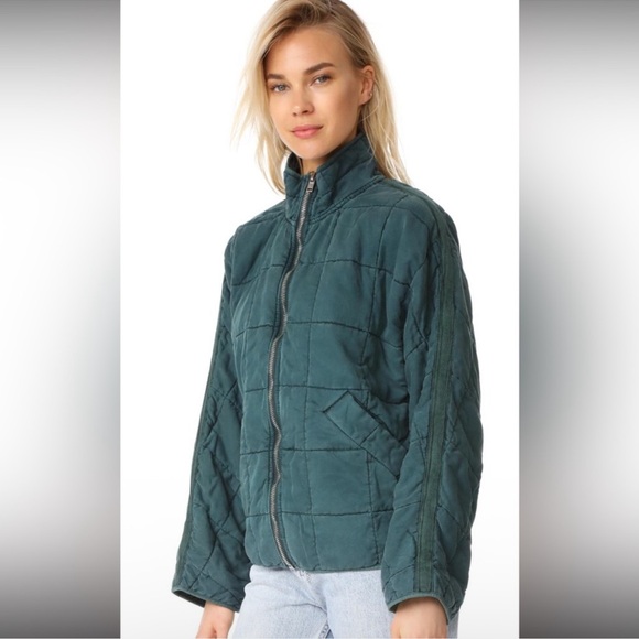 Free People | Dolman Quilted Knit Jacket In Evergreen | Small - Picture 5 of 15